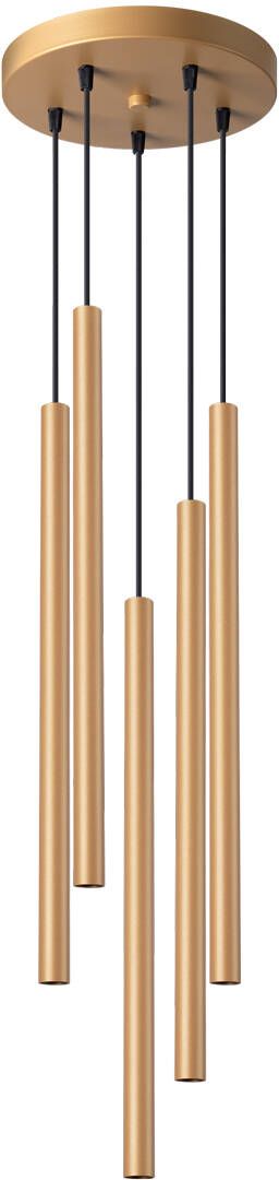 Sollux Lighting Pastelo závesné svietidlo 5x8 W čierna-zlatá SL.1174