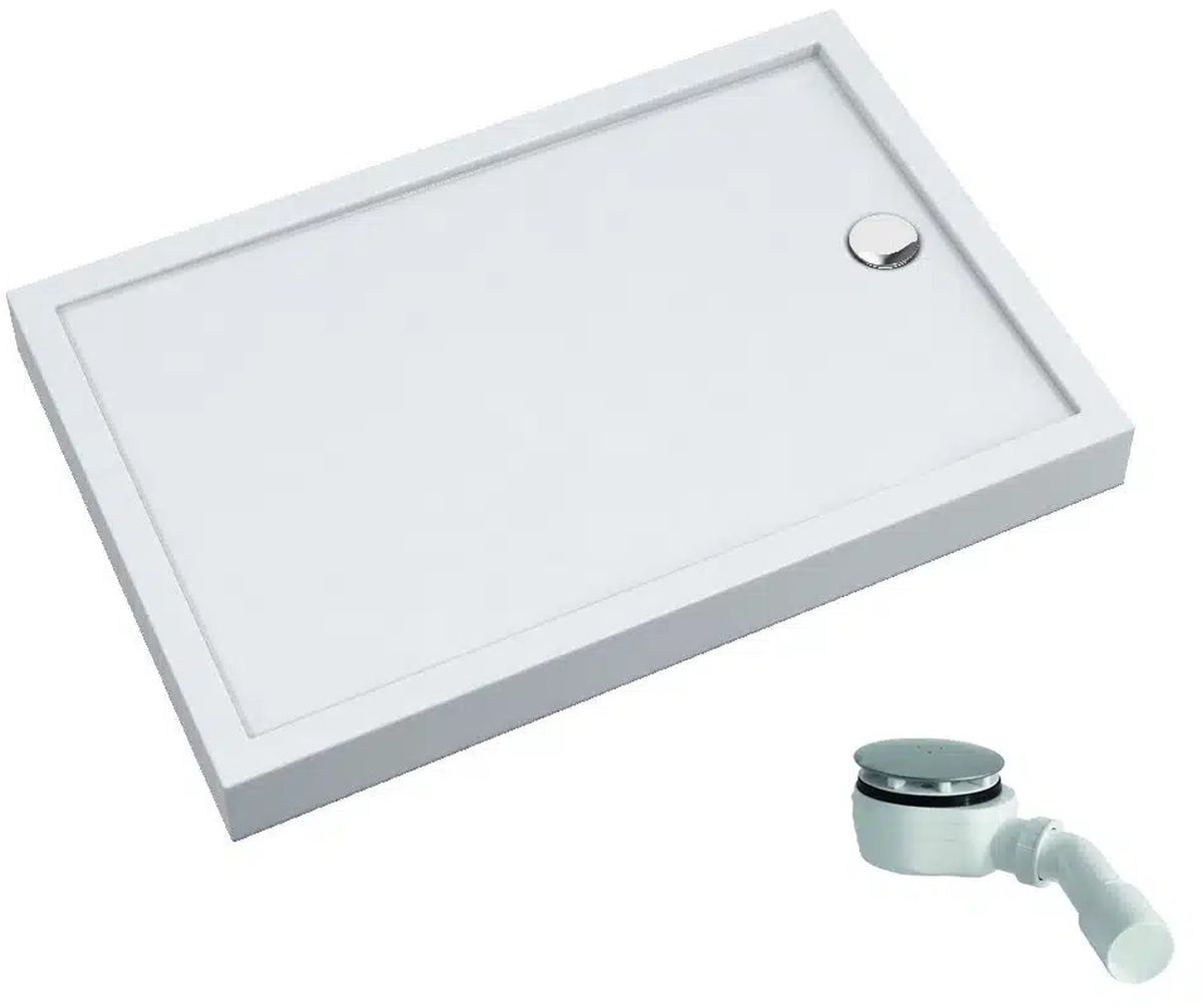 Schedpol Competia New obdĺžniková sprchová vanička so sifónom 100x90 cm biela 3.4845