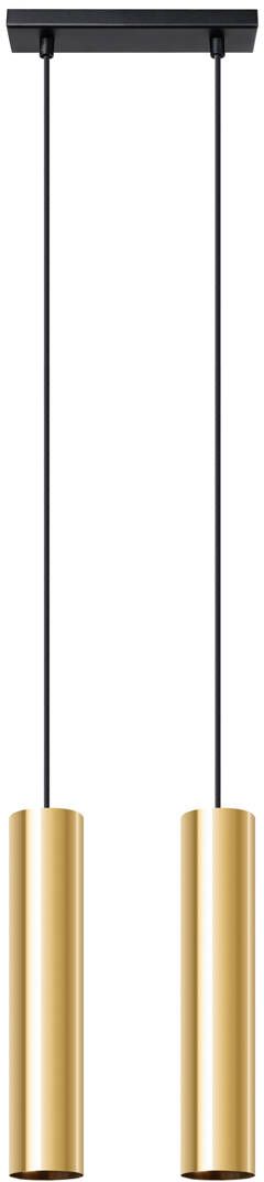 Sollux Lighting Lagos závesné svietidlo 2x10 W čierna-zlatá SL.1241