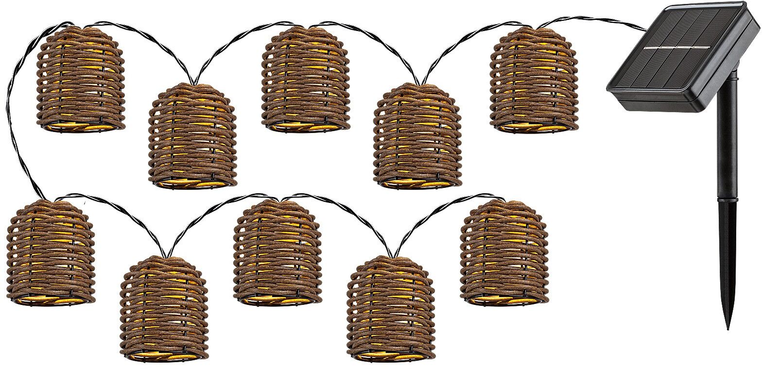 Rabalux Rupit solárna závesná lampa x0.06 W čierna-drevo 77047