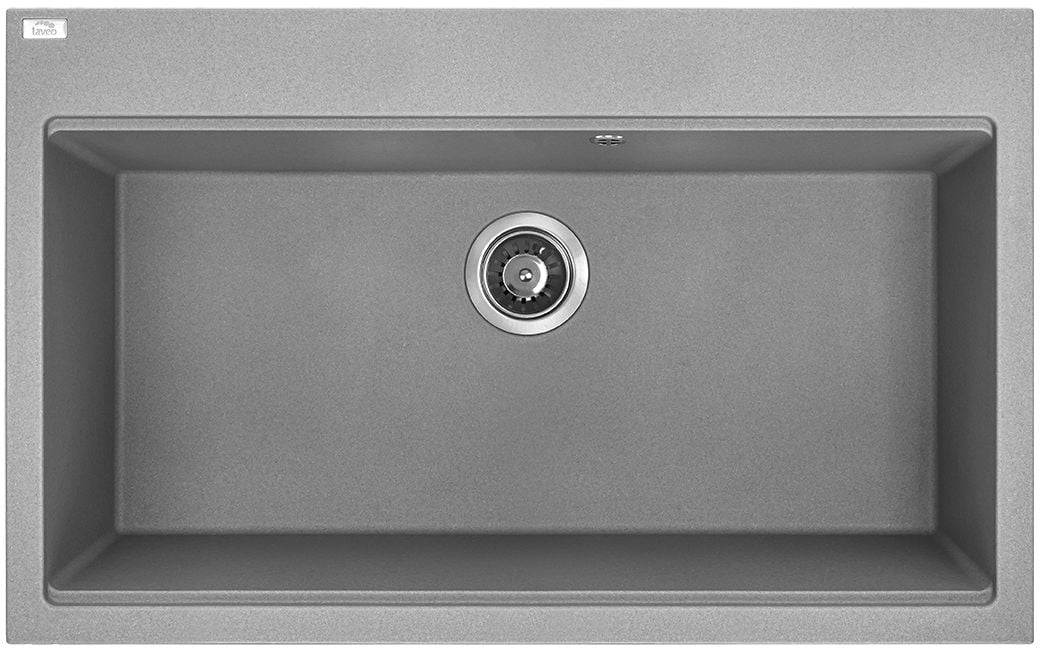 Laveo Tau granitový drez 80x50 cm sivá/grafitová/ónyxová SBT5108