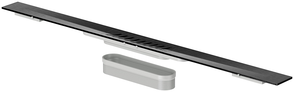 ACO ShowerDrain S+ lineárny odtokový profil s roštom 100 cm čierna 9010.51.43