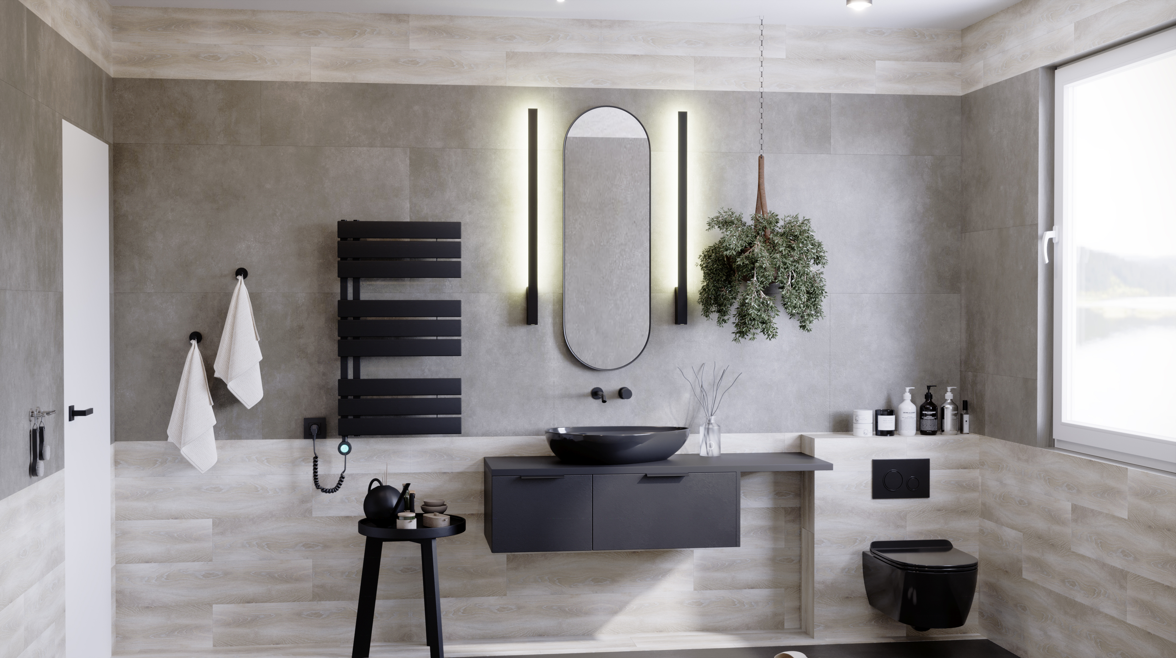 Súprava elektrický radiátor Luxrad Nobile Elektro NOB8705009003ERG, elektrický ohrievač Luxrad GLX GLX300B