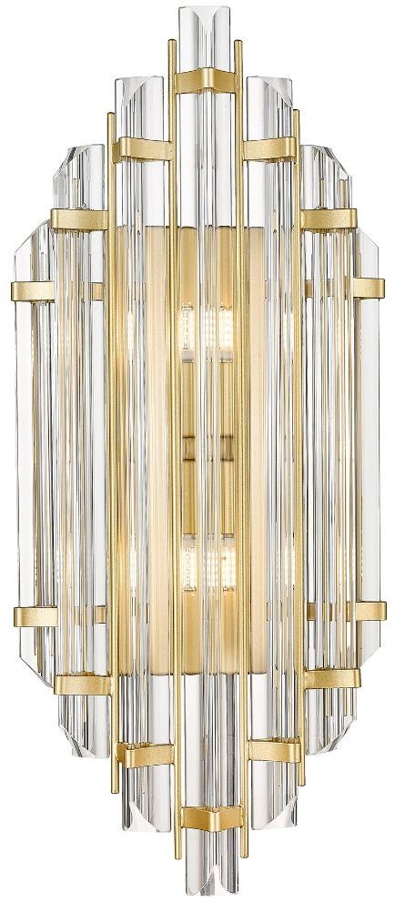 Zuma Line Alexandria nástenná lampa 2x42 W priehľadná-zlatá W0556-02A-V7V7