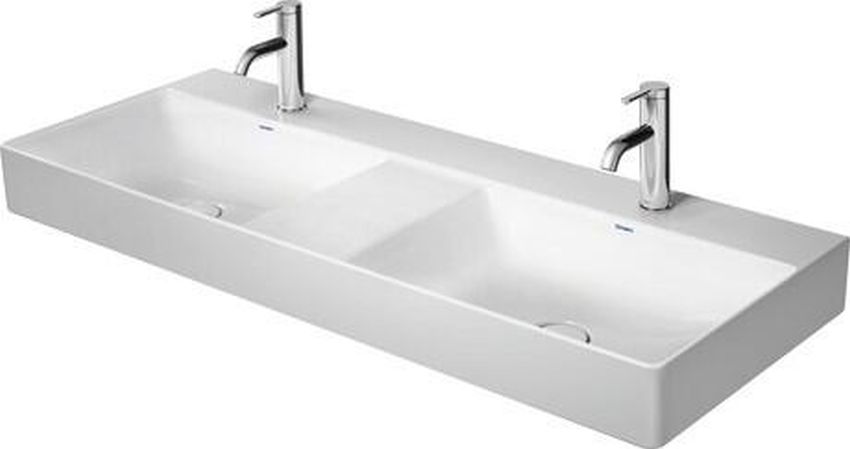 Duravit DuraSquare umývadlo 120x47 cm obdĺžnik klasické umývadlo-umývadlo na nábytok-dvojité biela 23531200411