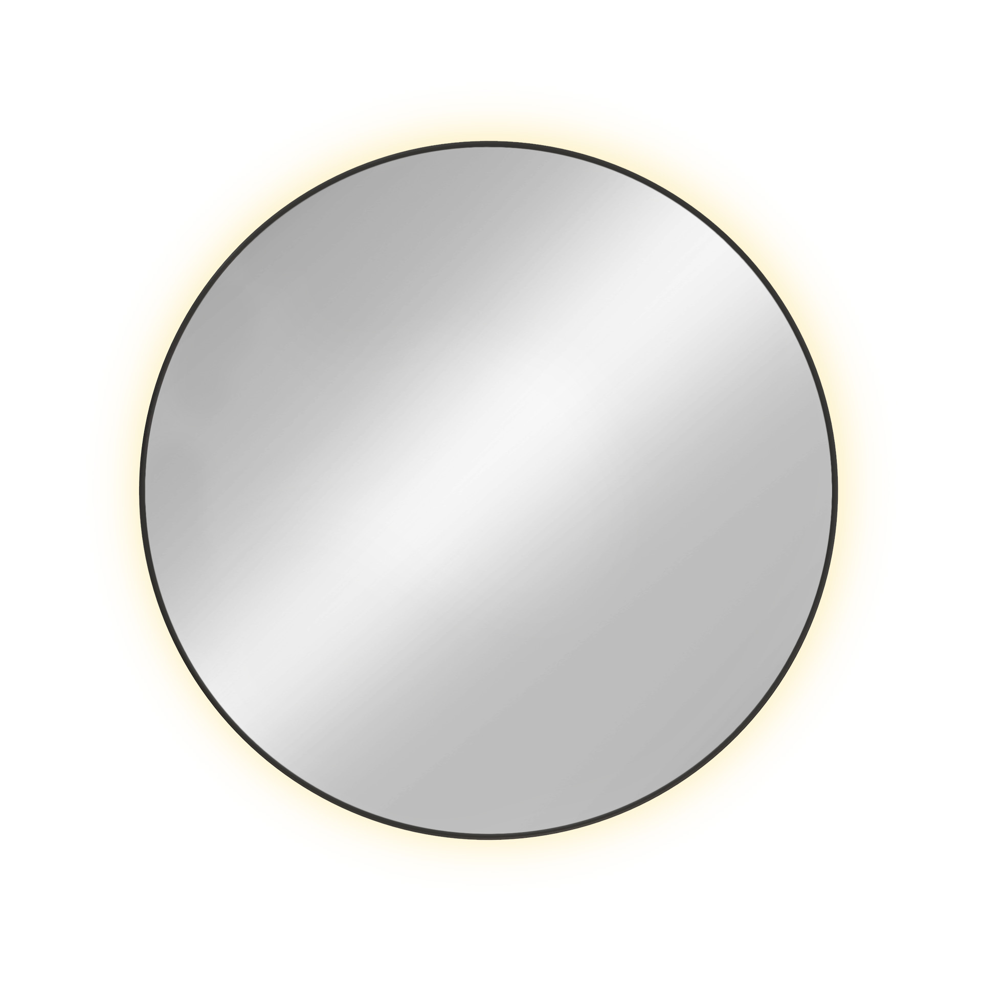 Baltica Design Tiny Border Bright zrkadlo 100x100 cm okrúhly s osvetlením čierna 5904107911014