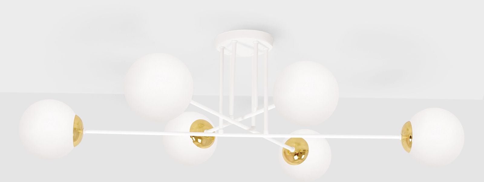 Kaja Elmo stropné svietidlo 6x40 W biela-zlatá K-5314