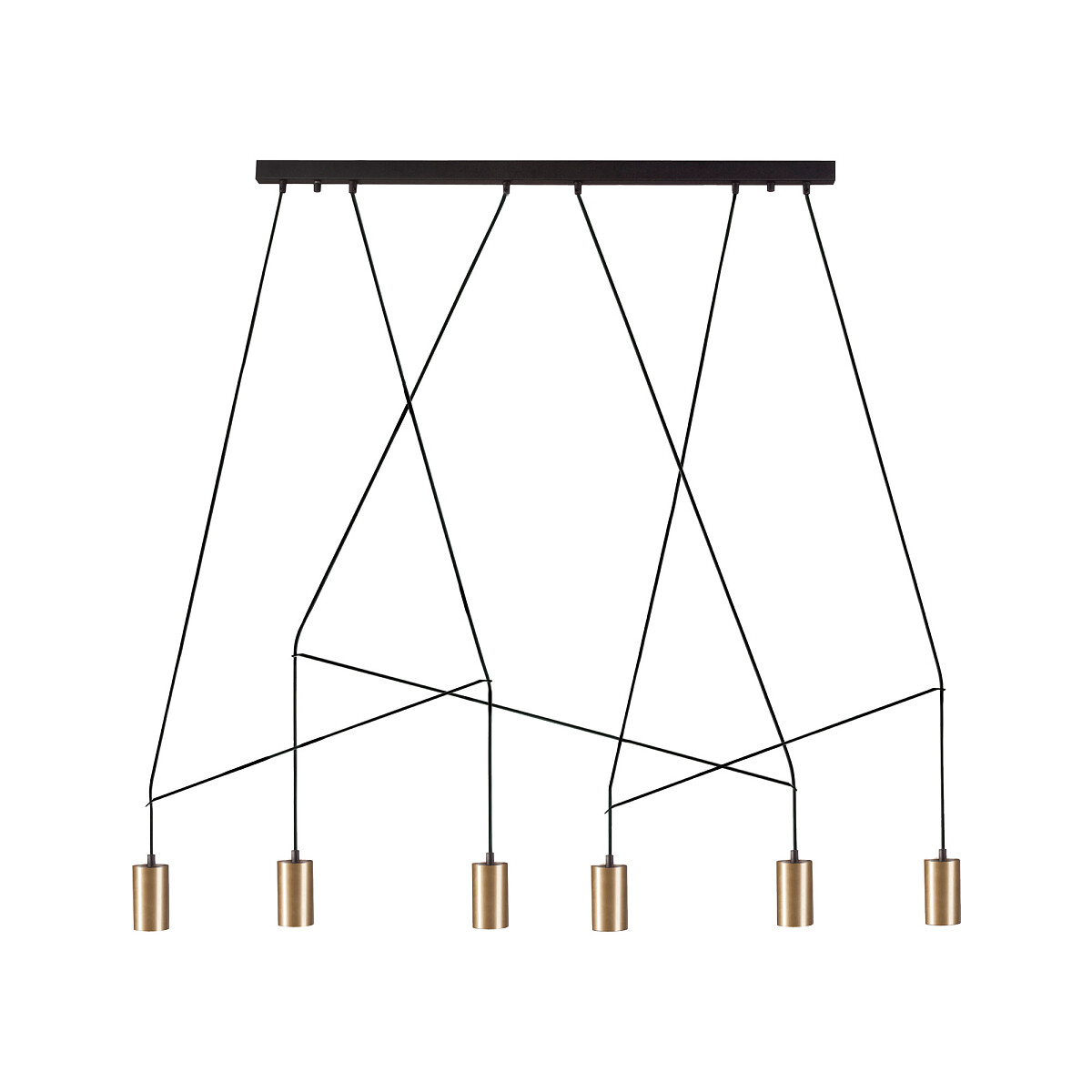 Nowodvorski Lighting Imbria závesné svietidlo 6x10 W čierna-mosadzná 7955