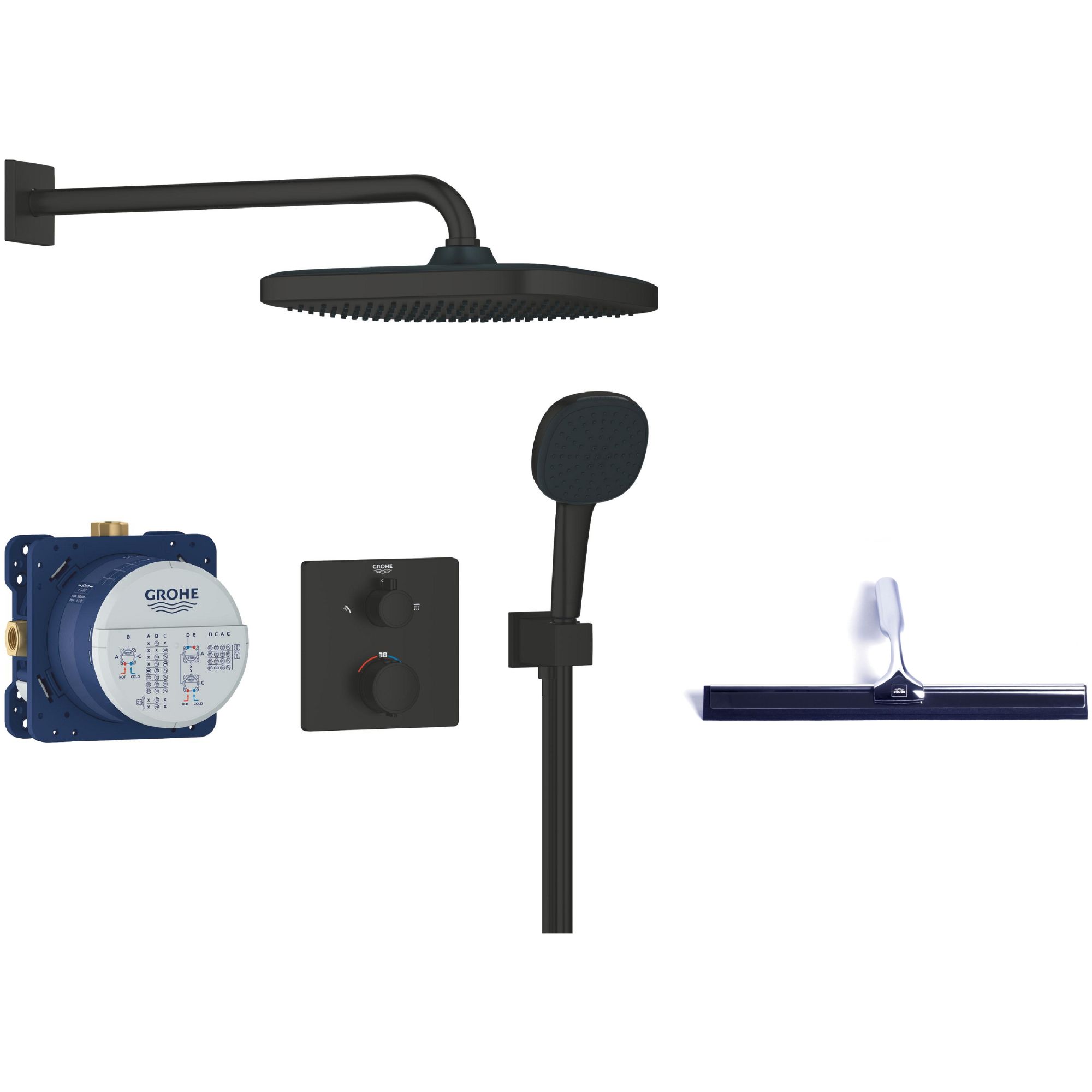 Set sprchová súprava Grohe Vitalio Comfort 348822430, stierka na vodu Grohe 4067393055617