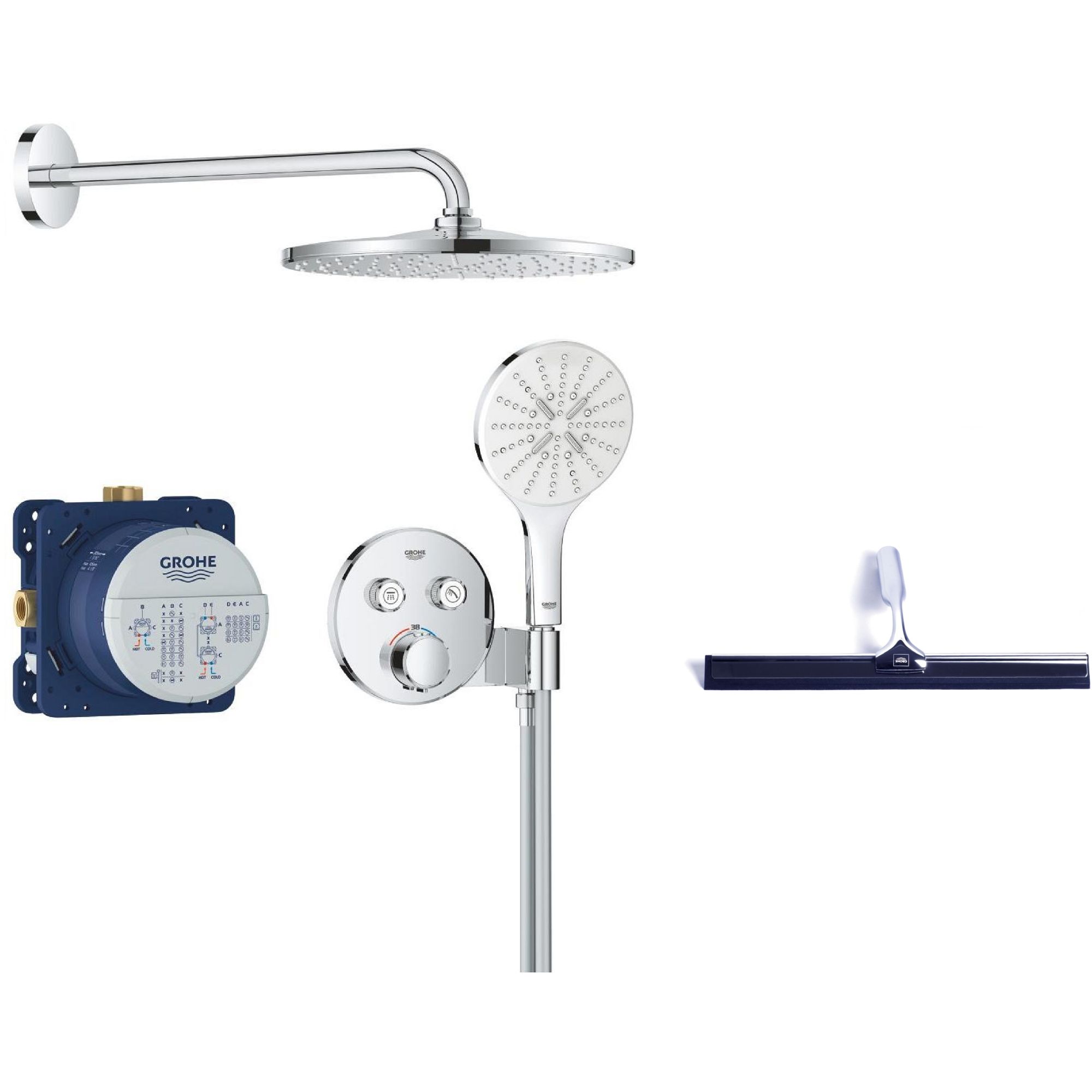 Set sprchová súprava Grohe Precision Smartcontrol 34877000, stierka na vodu Grohe 4067393055617