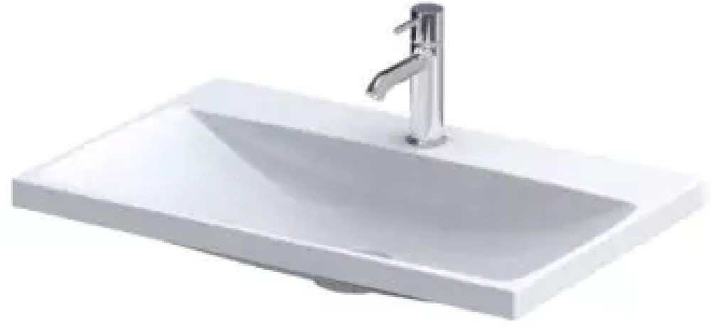 Oristo Compact umývadlo 60x38 cm obdĺžnik umývadlo na nábytok biela UME-C-ET-60-92