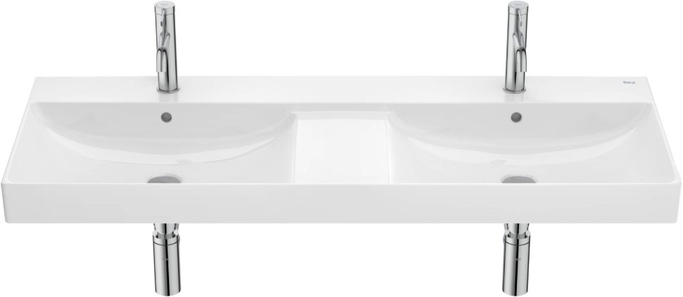 Roca Ona umývadlo 120x46 cm obdĺžnik umývadlo na nábytok-dvojité biela A32768B004