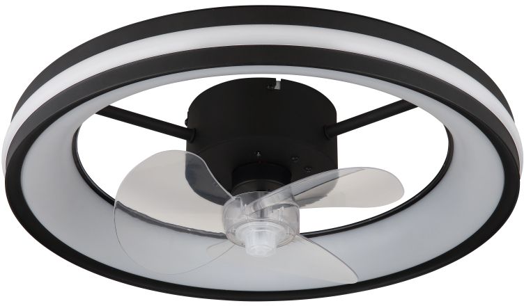 Globo Lighting Gatian stropný ventilátor 1x30 W čierna 03651