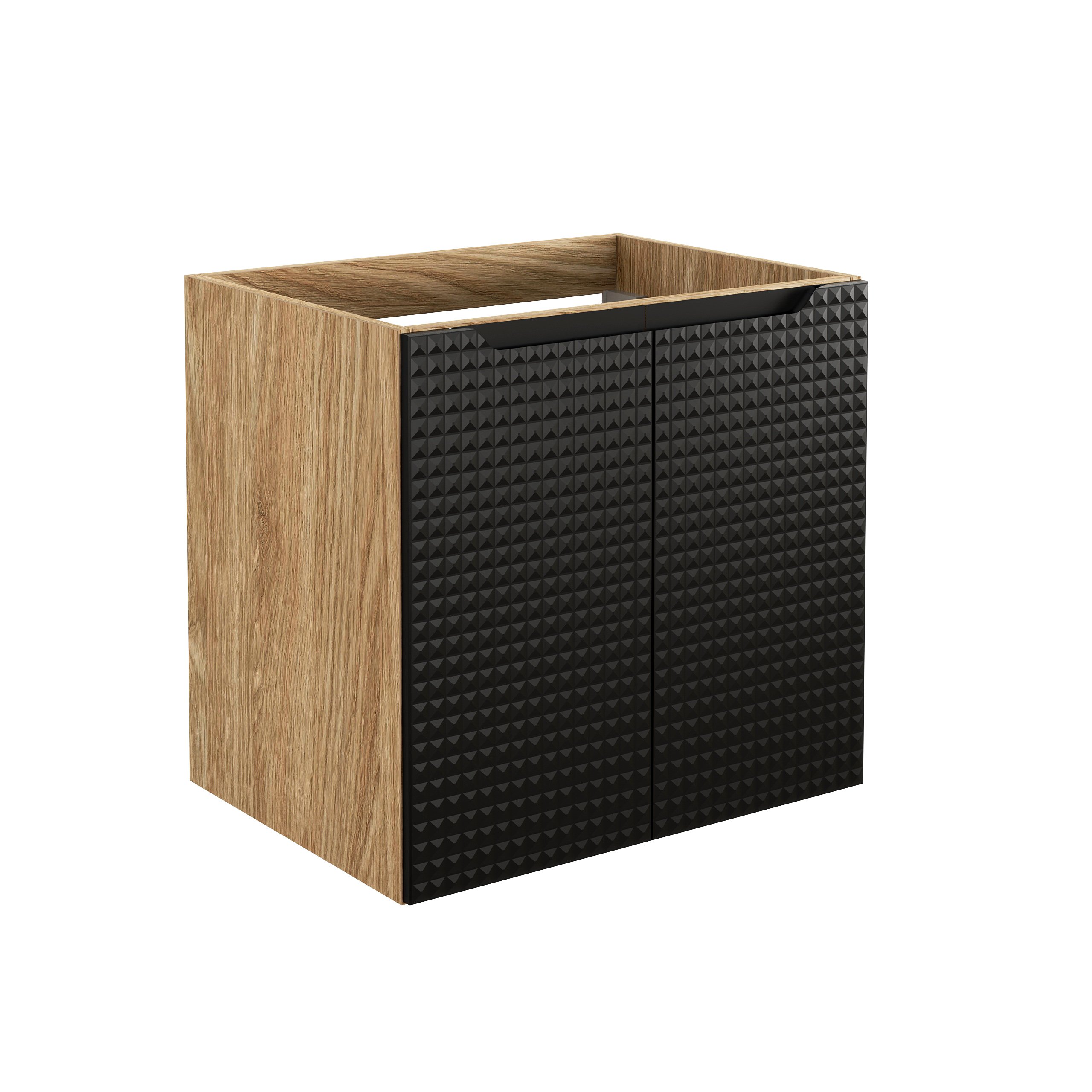 Comad Luxor Black skrinka 60x46x57 cm čierna-dub LUXOR BLACK 82-60-2D