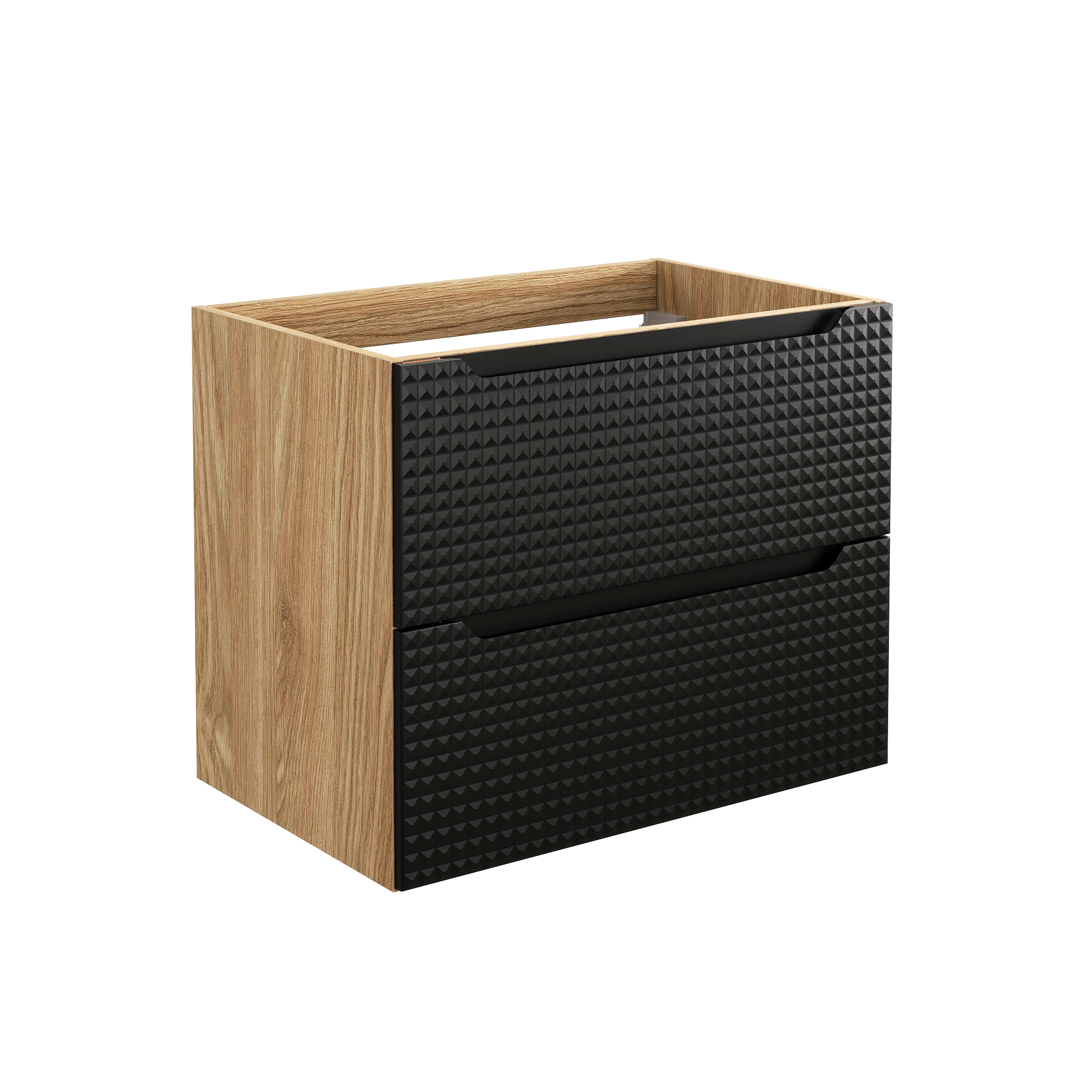 Comad Luxor Black skrinka 70x46x57 cm čierna-dub LUXOR BLACK 82-70-2S