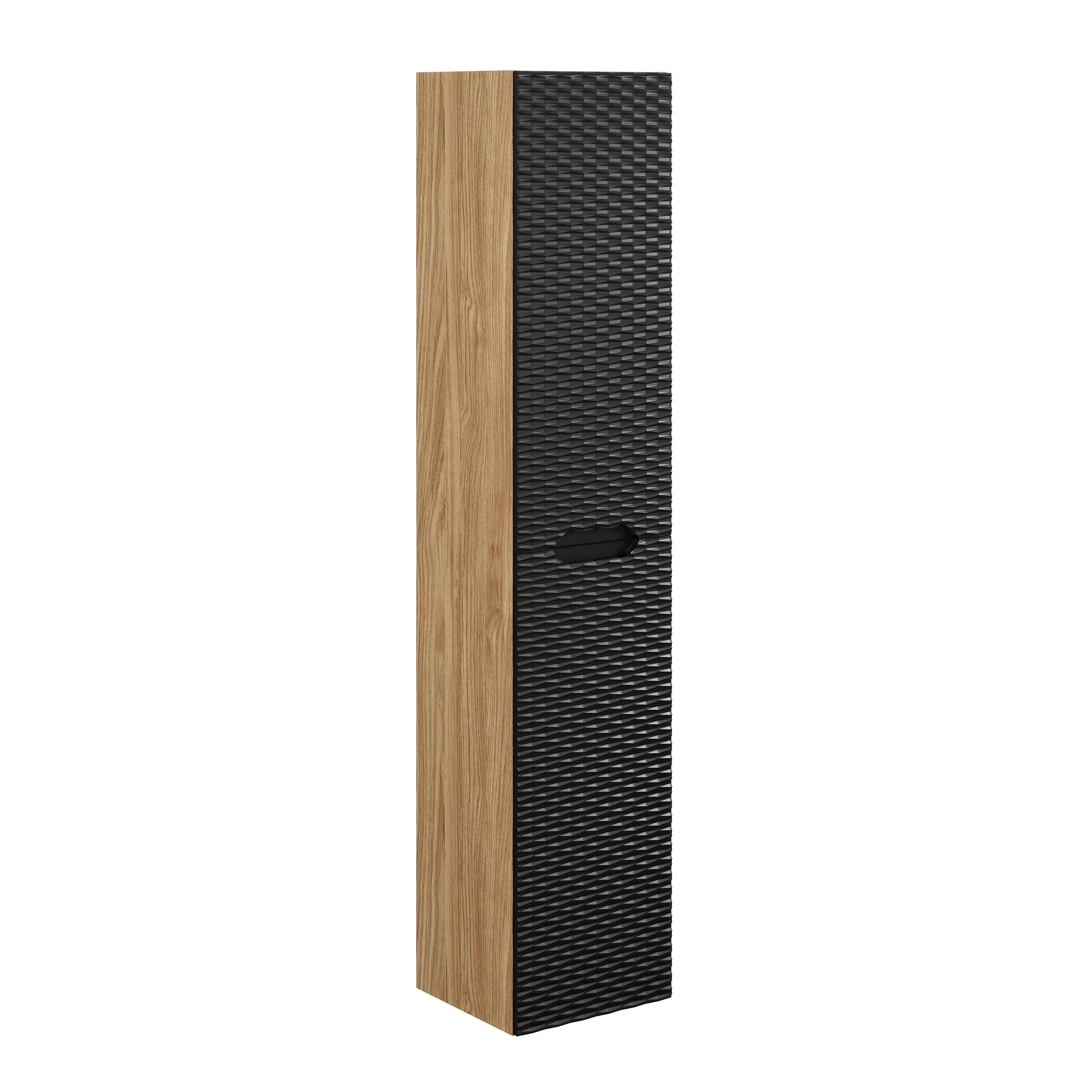 Comad Ocean Black skrinka 35x33x170 cm čierna-dub OCEAN BLACK 80-02-2D