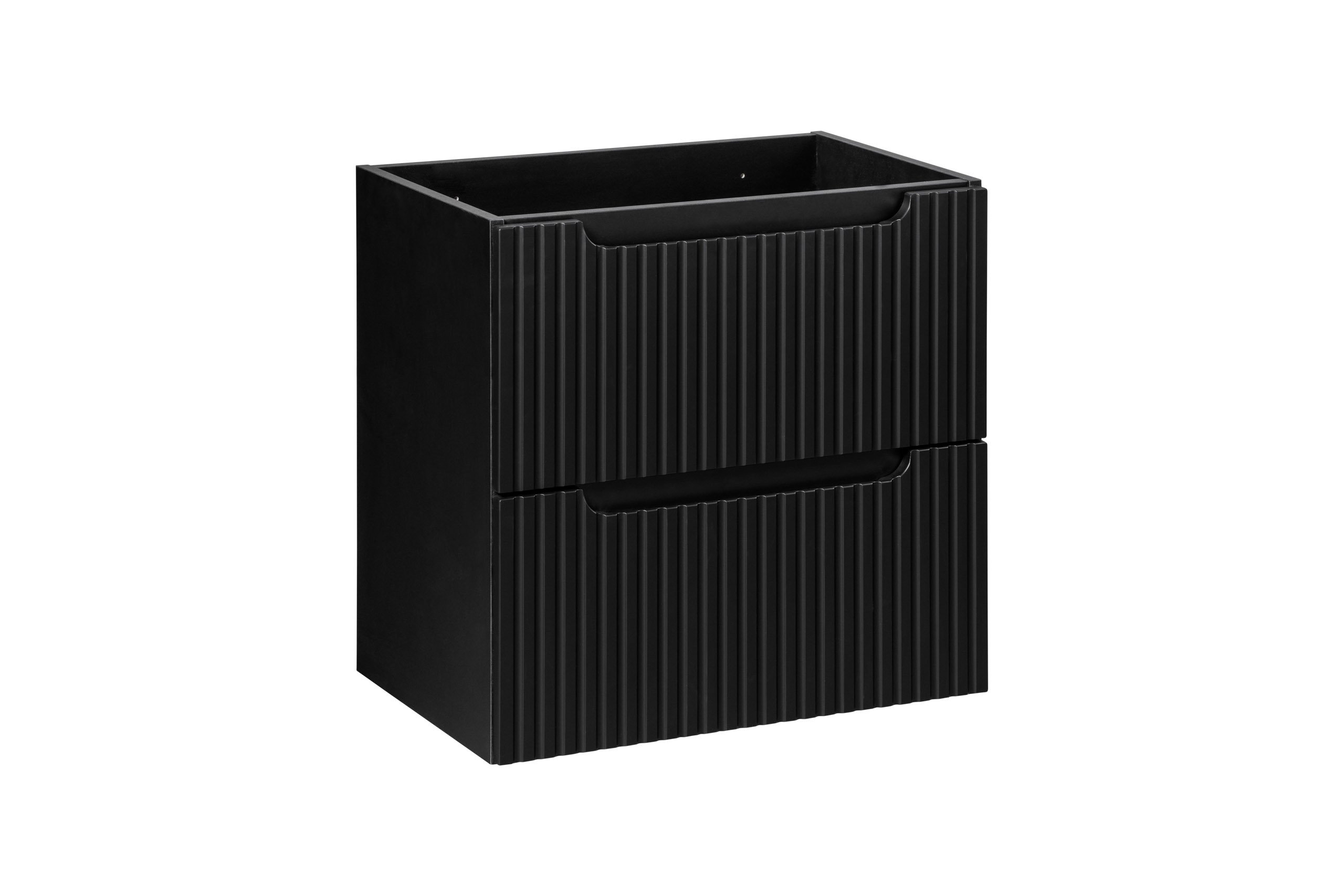 Comad Nova Black skrinka 60x39x57 cm závesná kúpeľňová skrinka pod umývadlo čierna NOVA BLACK D2 82-60-2S