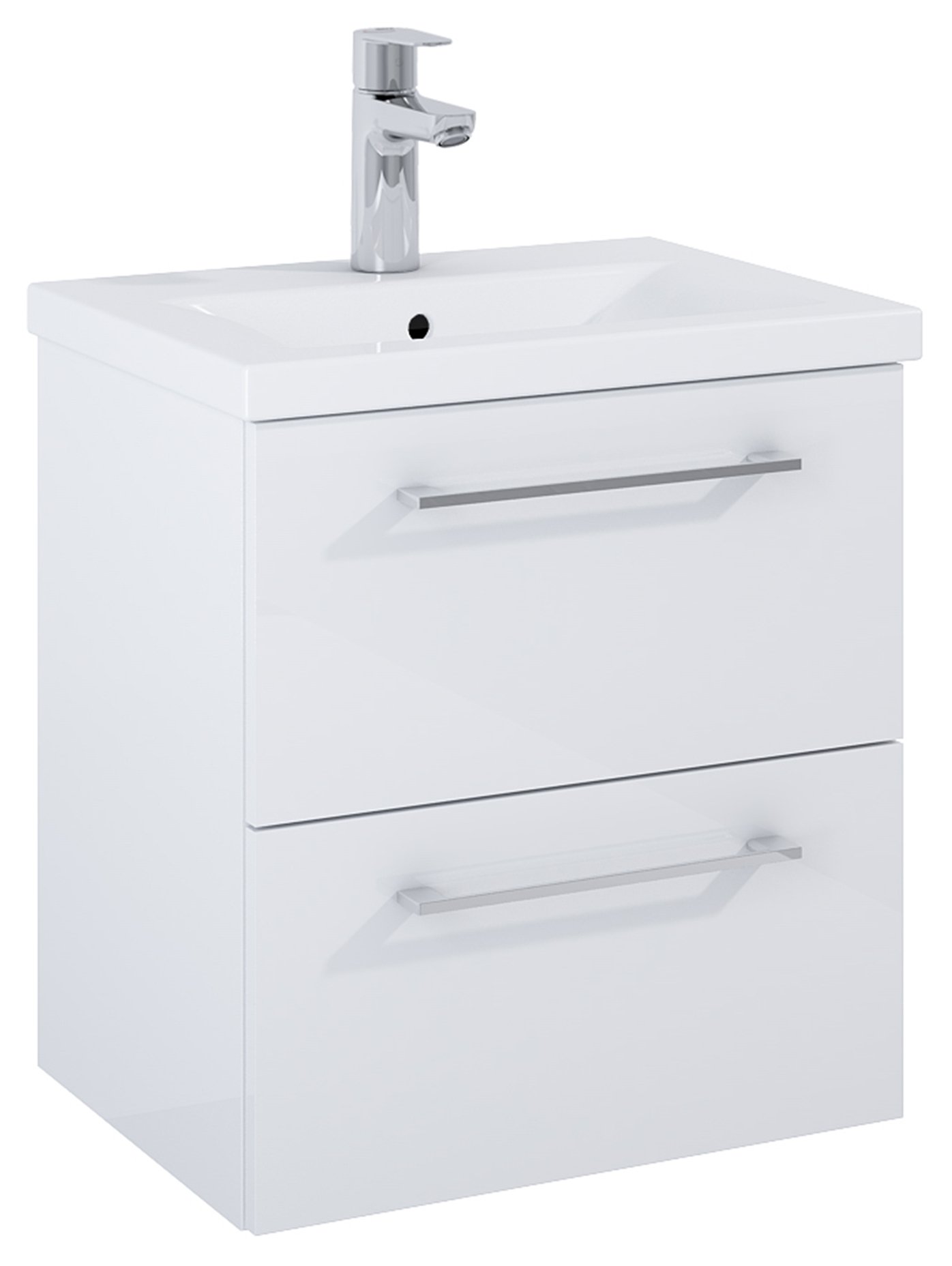 Roca Roma Compact skrinka 50x38.4x53 cm závesná kúpeľňová skrinka pod umývadlo biela A857951806