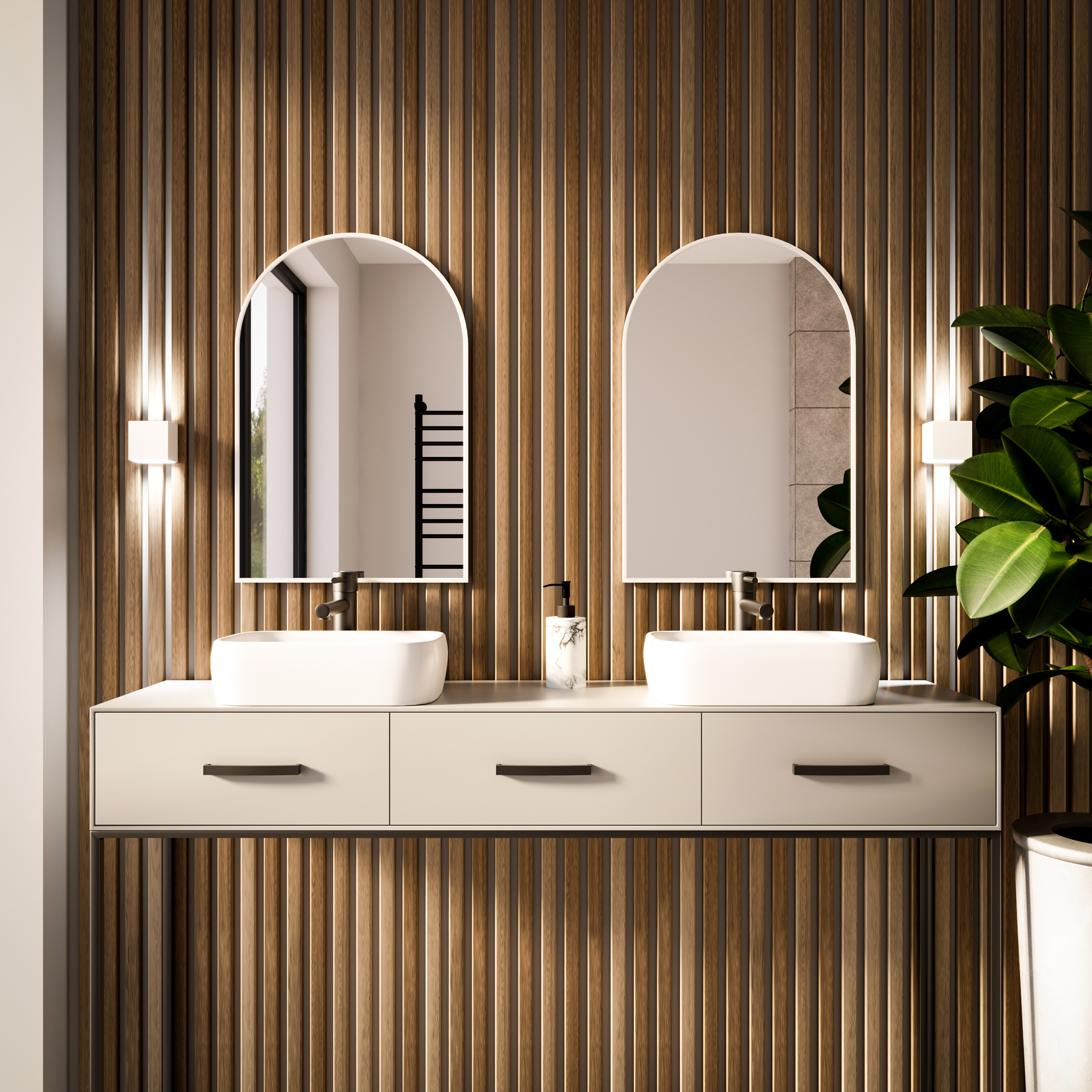 Baltica Design Tiny Border Pastille Cut zrkadlo 60x90 cm biela 5904107924564