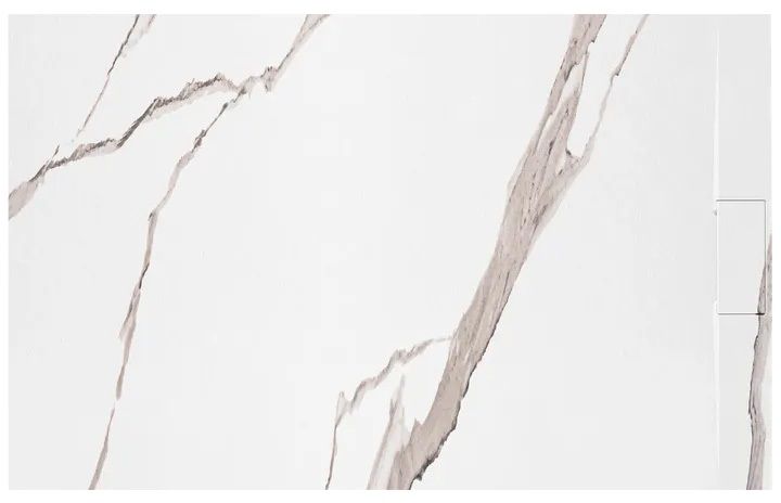Rea Bazalt Carrara White obdĺžniková sprchová vanička 90x120 cm biela-béžová REA-K7001