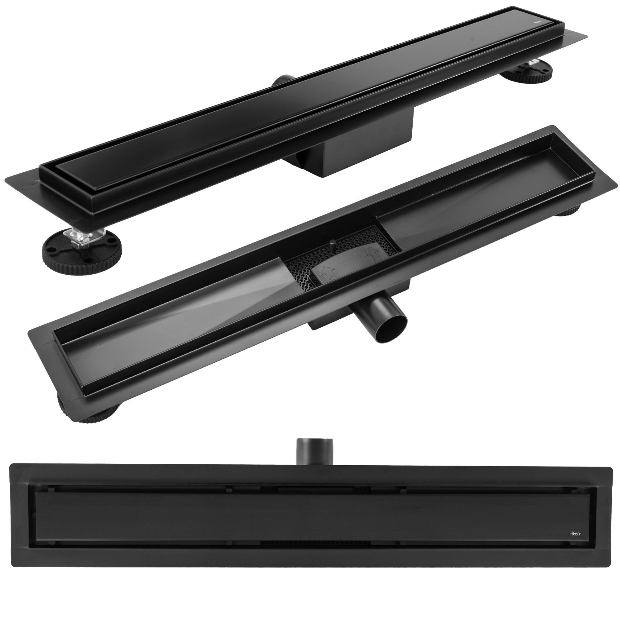 Rea Neox Czarny lineárny odtok 50 cm čierna REA-G6600