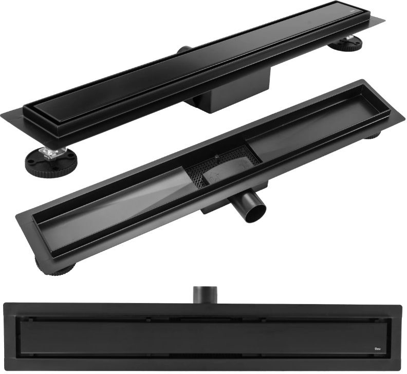 Rea Neox Czarny lineárny odtok 70 cm čierna REA-G6602