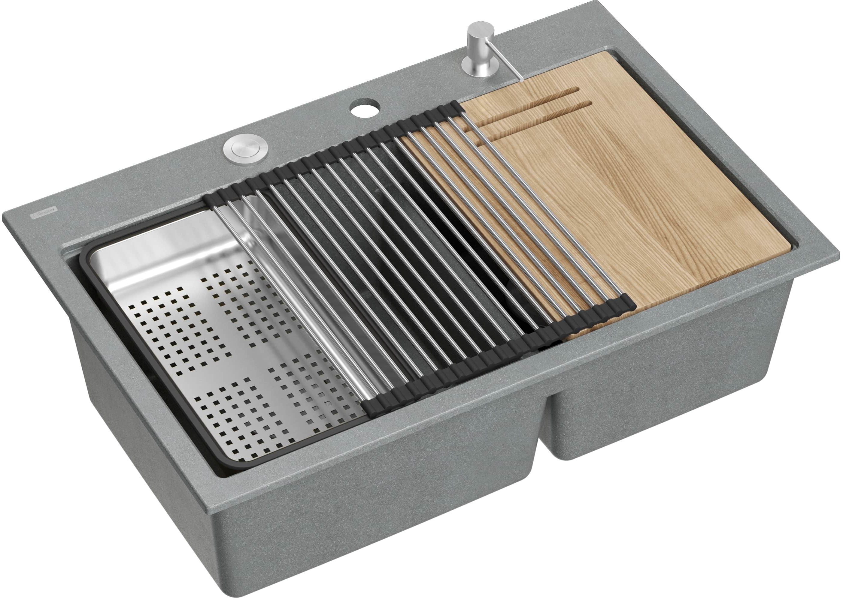 Quadron Marc 120 drez graniteq 76x50 cm sivá/grafitová/ónyxová HQC7650U5_BS