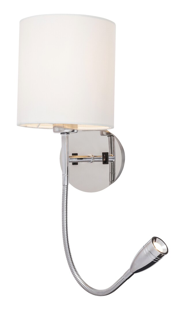 Rabalux Larkin nástenná lampa 2x40 W biela-chrómová 6529
