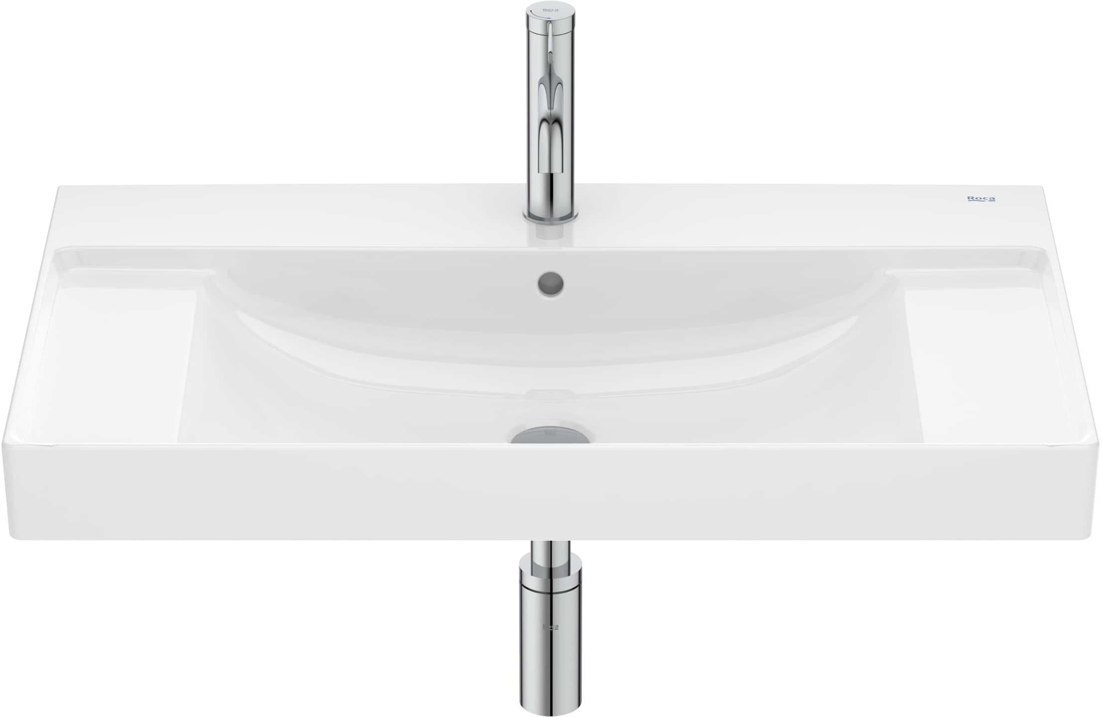 Roca Ona umývadlo 80x46 cm obdĺžnik umývadlo na nábytok biela A32768H004