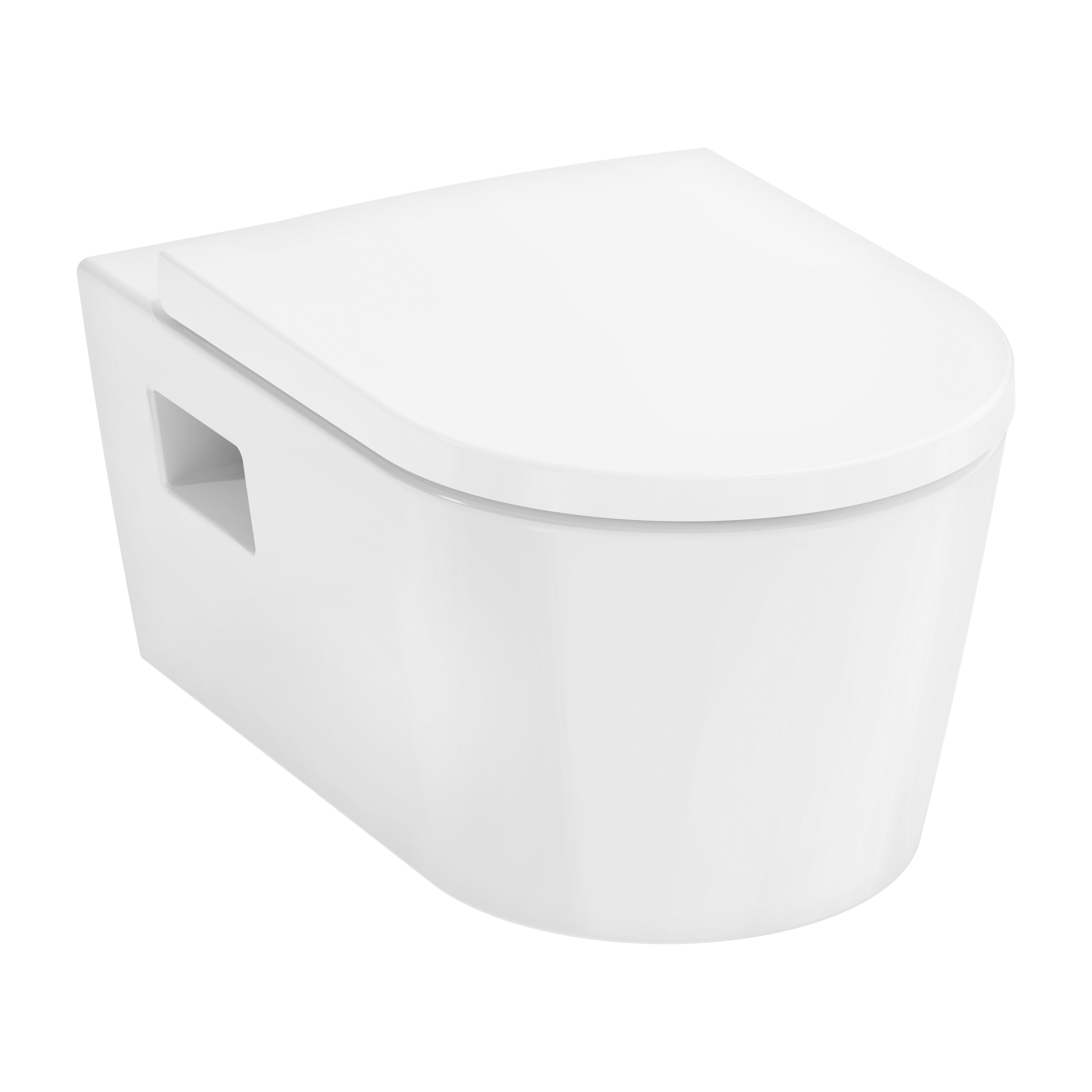 Hansgrohe EluPura Original S wc misa s pomaly sa sklápajúcim sedadlom závesné bez oplachovacieho kruhu biela lesklá 61180450