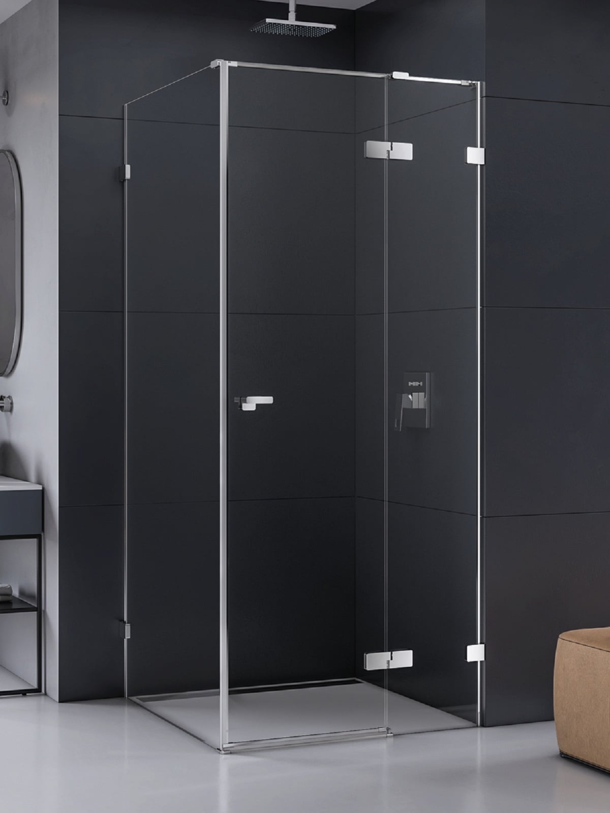 New Trendy Eventa sprchovací kút 120x80 cm štvorcová chromová lesklé/priehľadné sklo EXK-4523