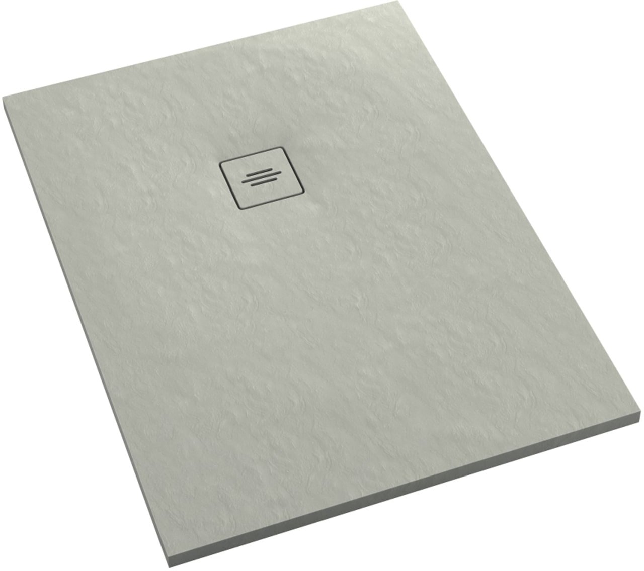 Schedline Protos Cement Stone obdĺžniková sprchová vanička + zástena 100x80 cm cementová 3SP.P1P-80100/CT/ST-M1/CT/ST