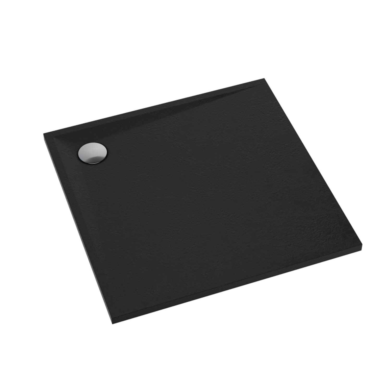Schedline Libra Black Stone štvorcová sprchová vanička 90x90 cm biela 3SP.L1K-9090/C/ST