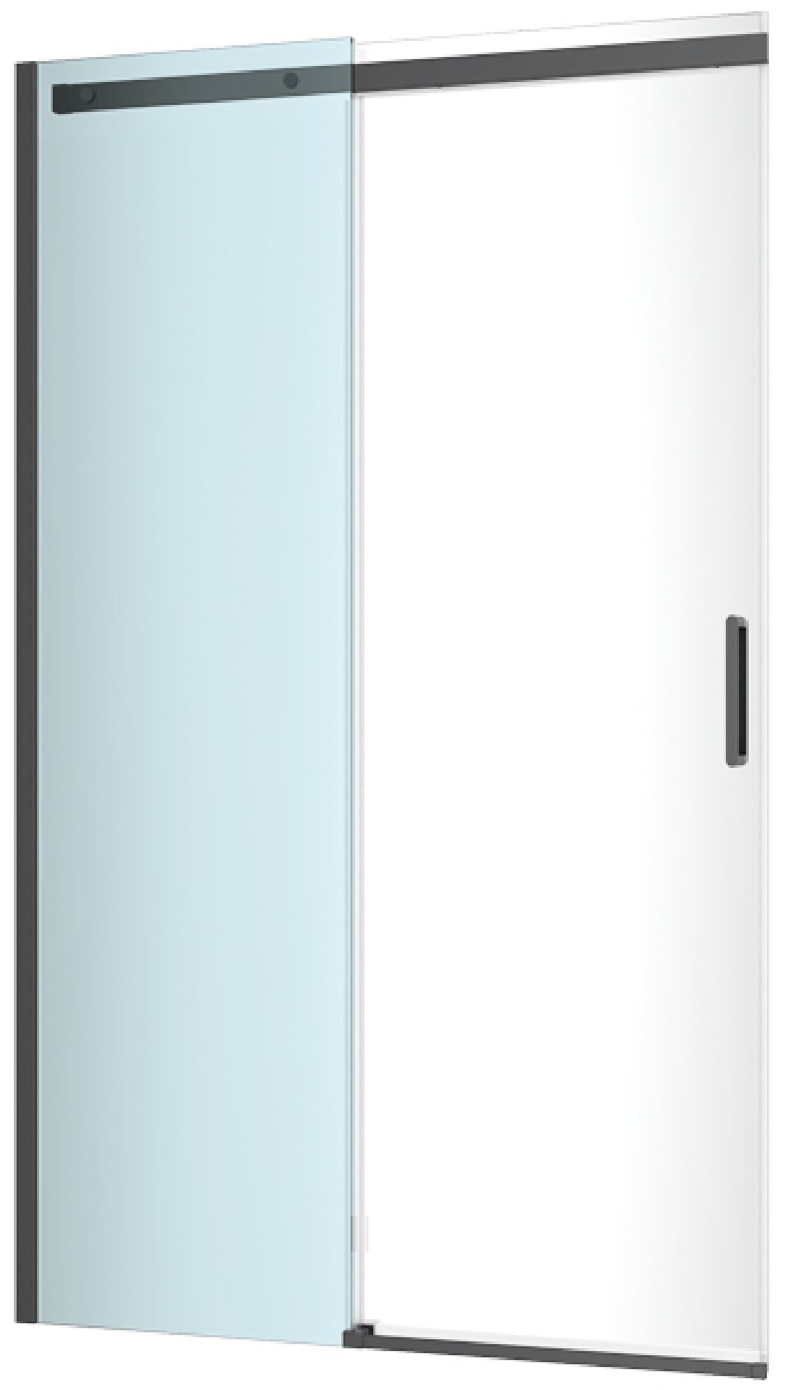 Excellent Rols sprchové dvere 100 cm posuvné čierna matná/priehľadné sklo KAEX.2612.1000.LP2/2.BL