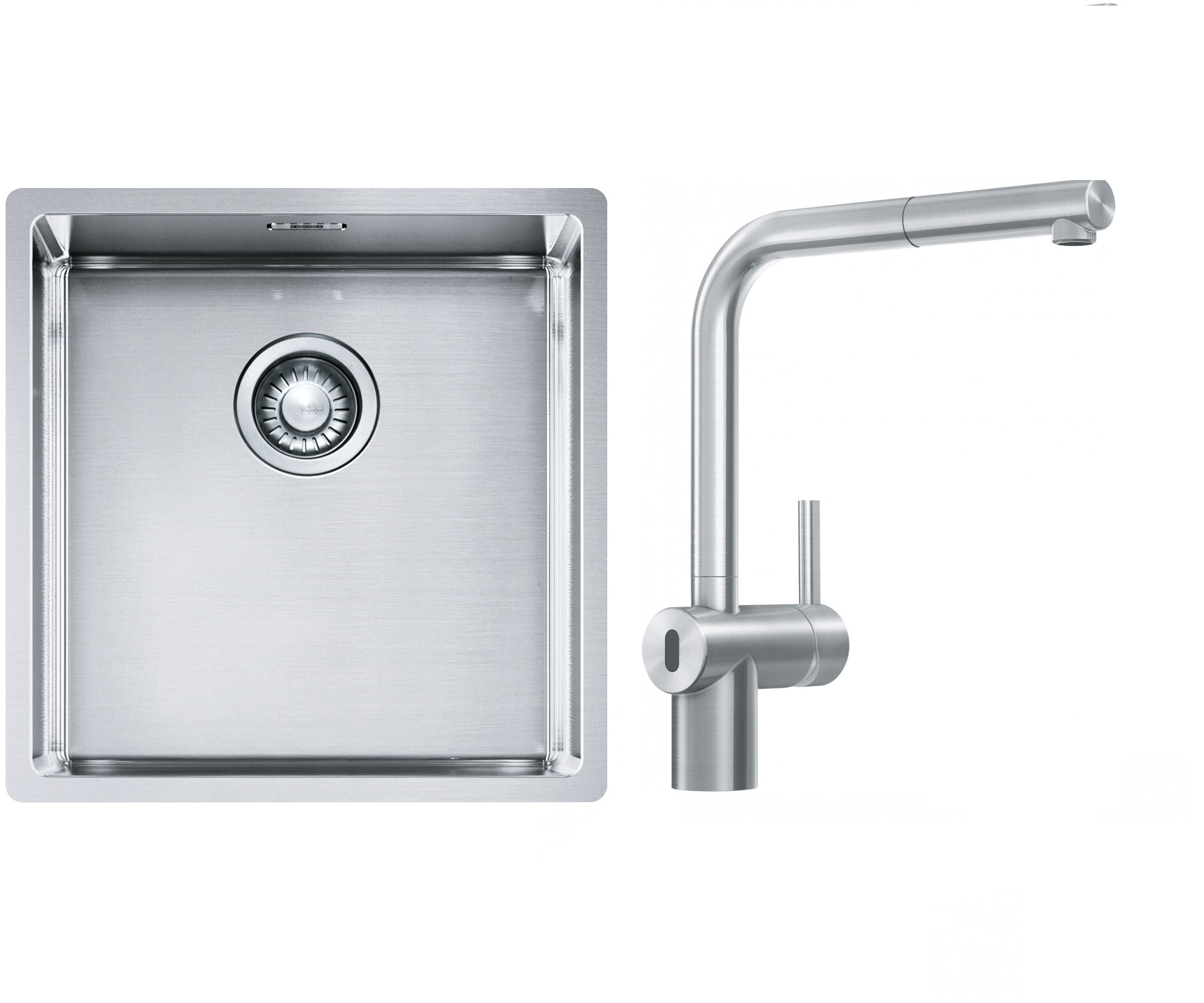 Súprava kuchynská batéria Franke Atlas Neo Sensor 115.0625.523, nerezový drez Franke Box 127.0453.654