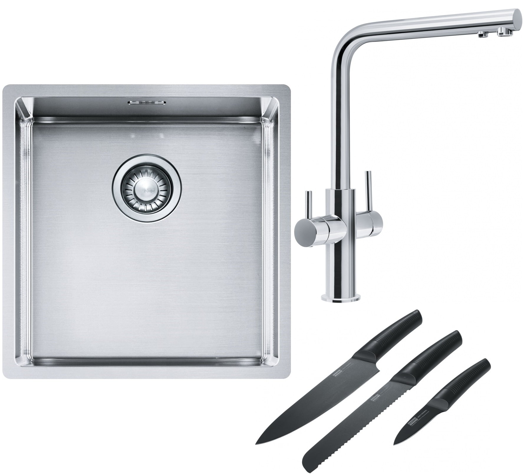 Súprava batéria pre vodný filter Franke Neptune Clear Water 115.0370.689, nerezový drez Franke Box 127.0453.654