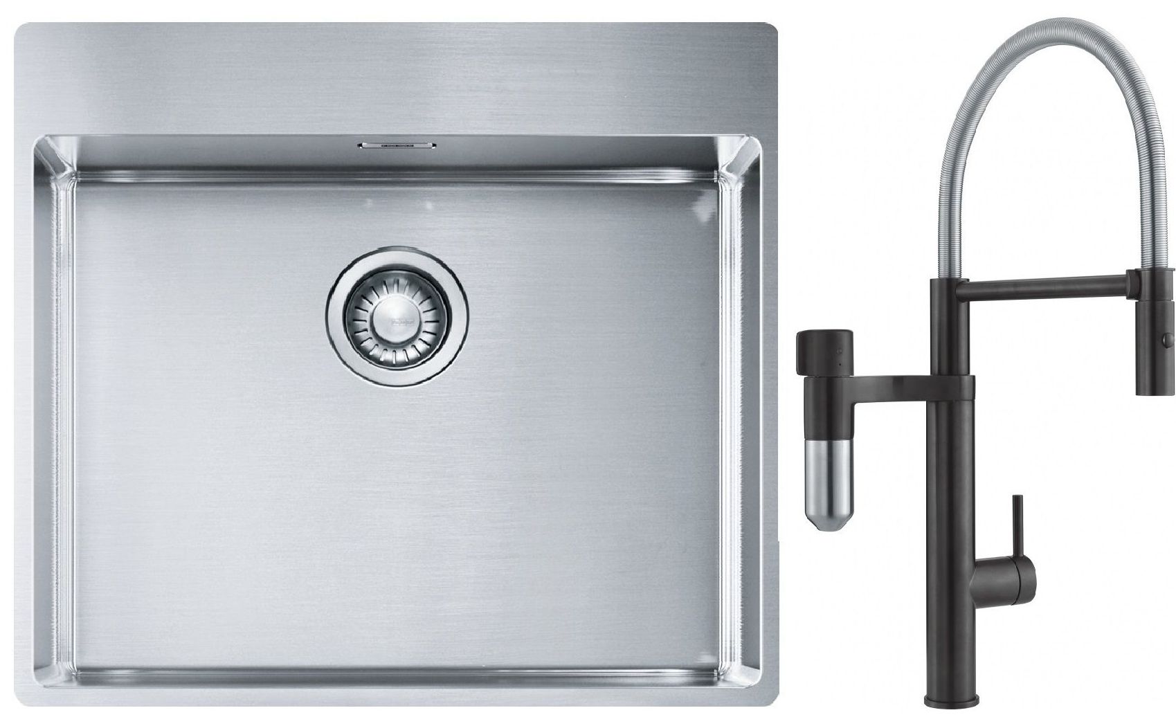 Súprava kuchynská batéria Franke Vital Semi-Pro 120.0621.313, nerezový drez Franke Box 127.0369.295
