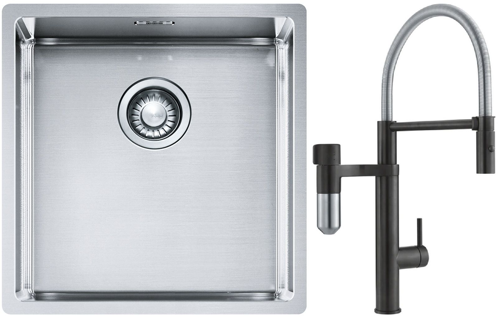Súprava kuchynská batéria Franke Vital Semi-Pro 120.0621.313, nerezový drez Franke Box 127.0453.654
