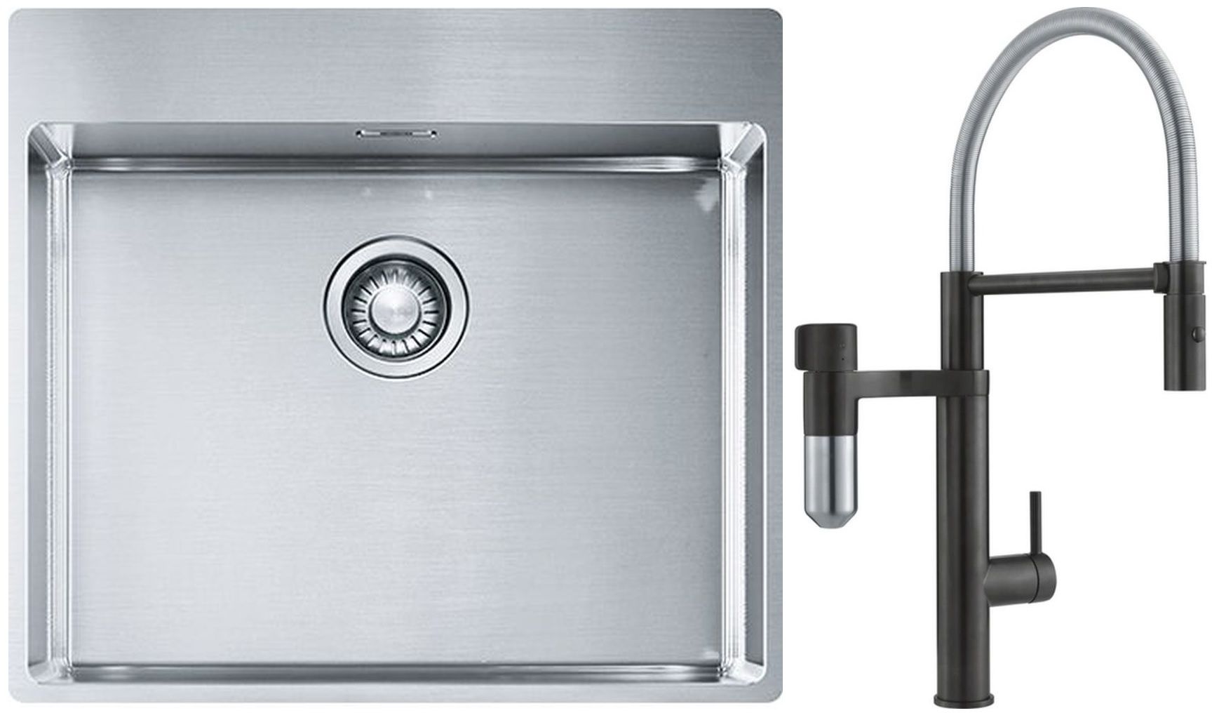 Súprava kuchynská batéria Franke Vital Semi-Pro 120.0621.313, nerezový drez Franke Box 127.0369.295