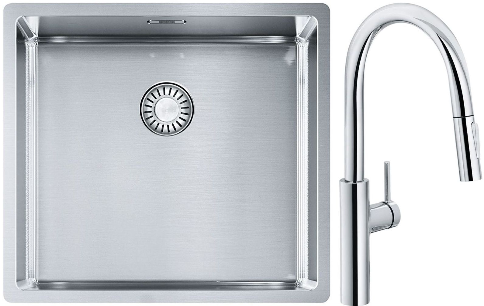 Súprava kuchynská batéria Franke Pescara L Slide-In 115.0538.940, nerezový drez Franke Box 127.0395.014
