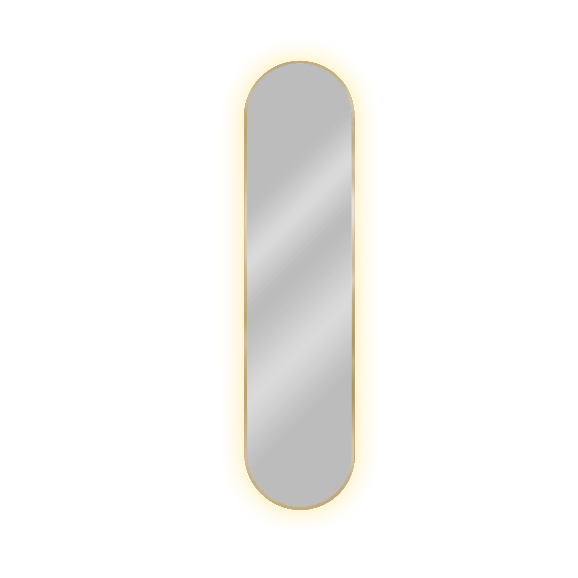 Baltica Design Tiny Border Pastille zrkadlo 60x90 cm oválne s osvetlením zlatá 5904107929255