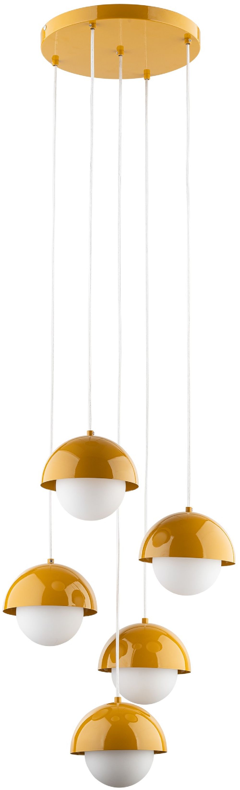 TK Lighting Bono závesné svietidlo 5x8 W žltá 10268