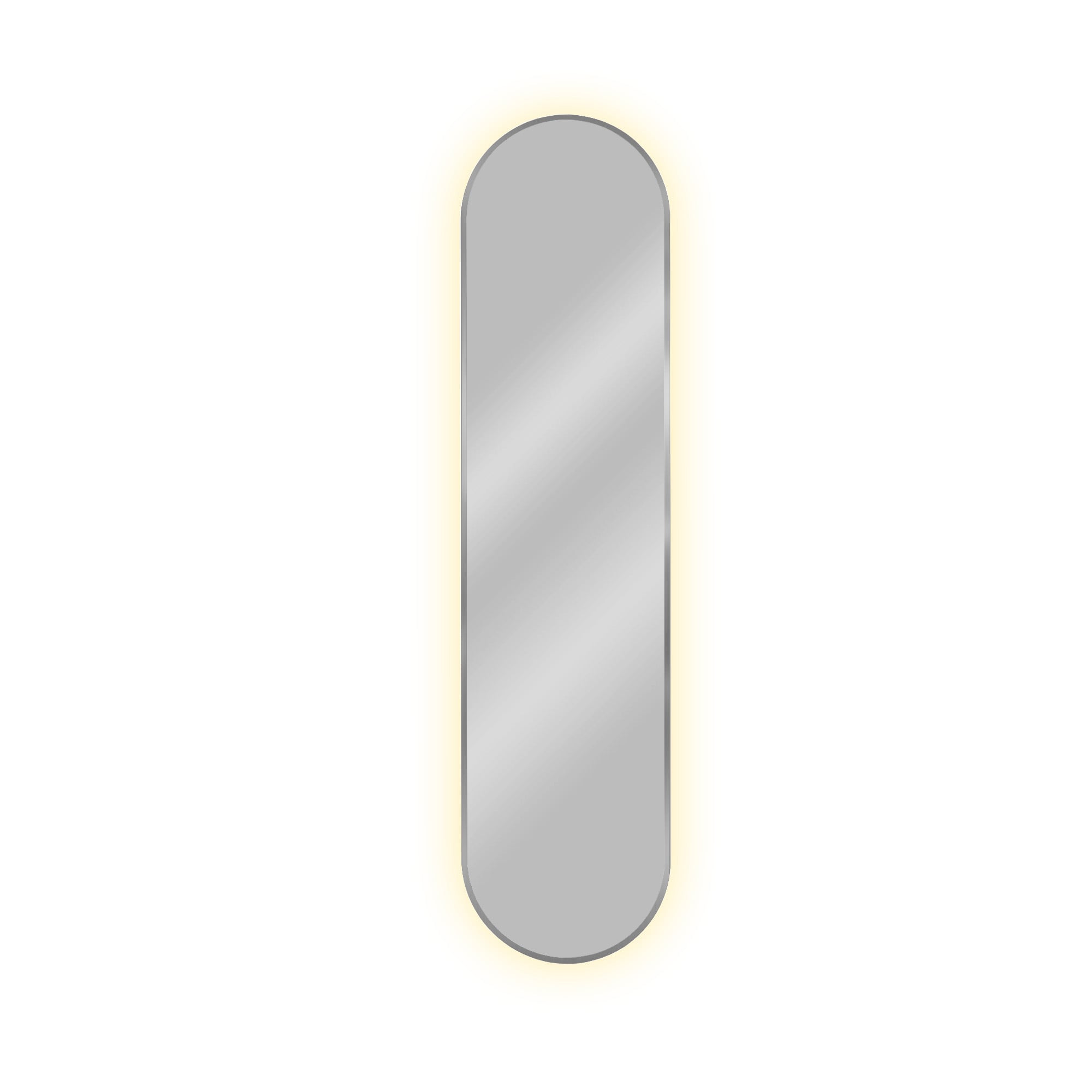 Baltica Design Tiny Border Pastille zrkadlo 40x80 cm oválne s osvetlením strieborná 5904107929170