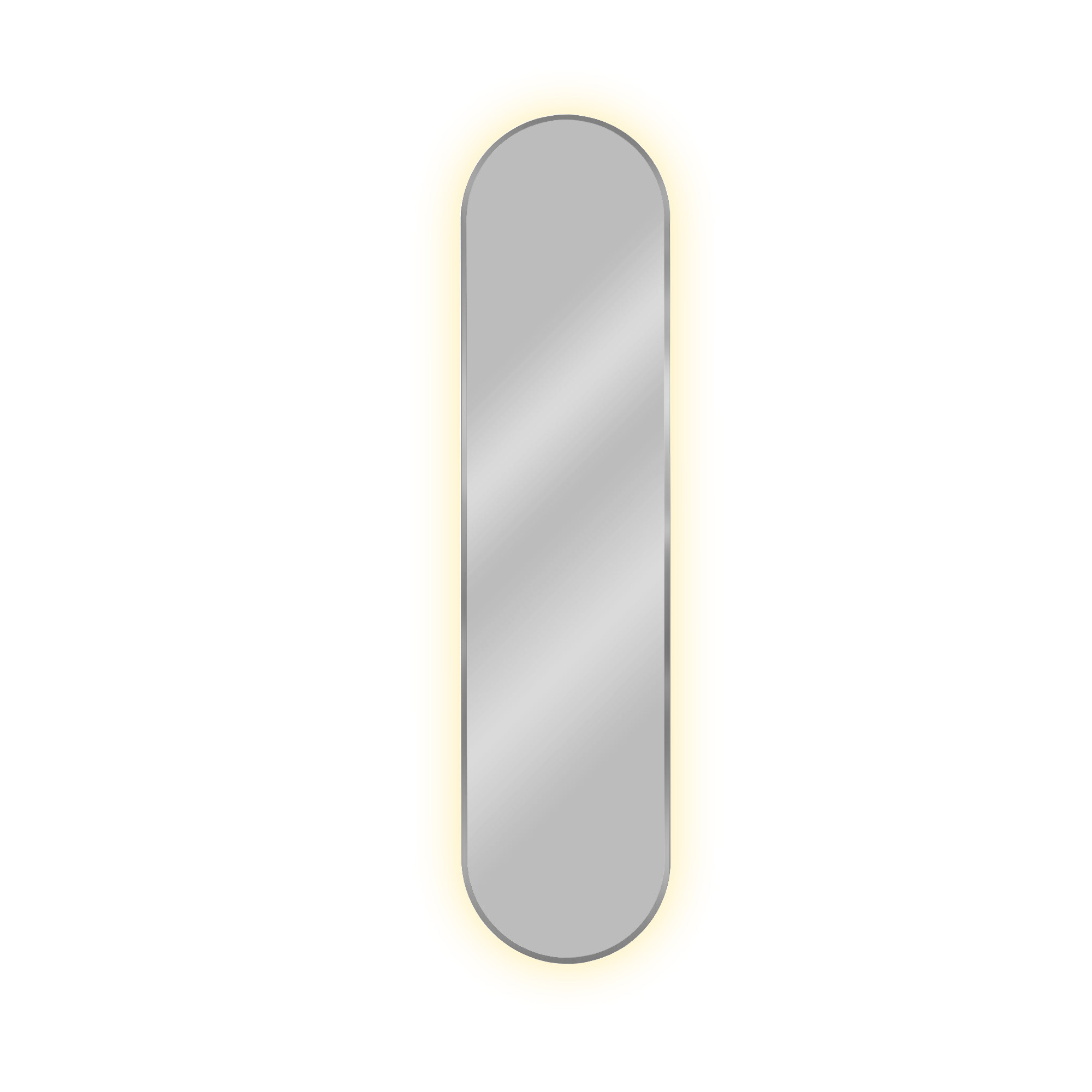 Baltica Design Tiny Border Pastille zrkadlo 50x110 cm oválne s osvetlením strieborná 5904107926209