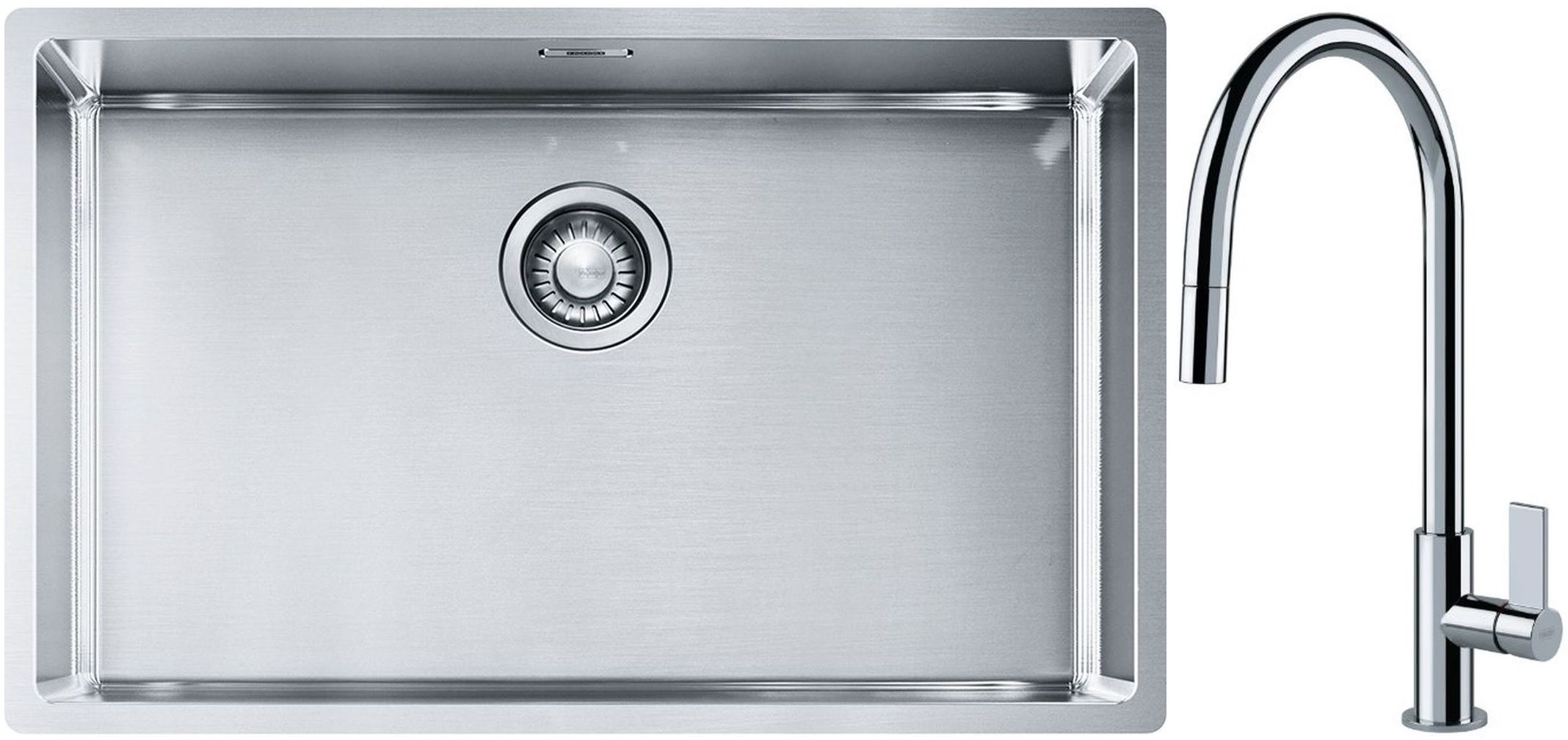 Súprava nerezový drez Franke Box 127.0453.658, kuchynská batéria Franke Ambient 115.0373.947