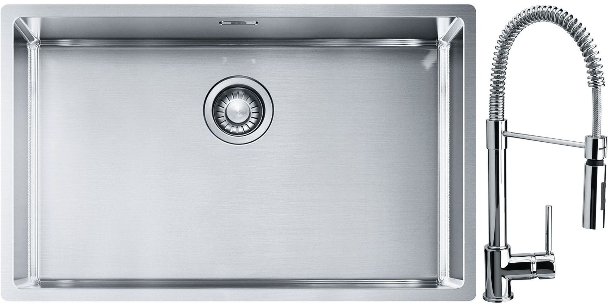 Súprava nerezový drez Franke Box 127.0453.658, kuchynská batéria Franke Coxy 115.0159.732