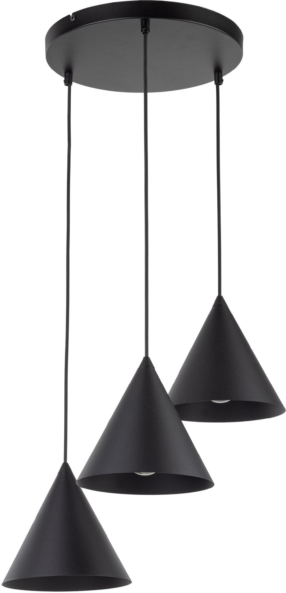 TK Lighting Cono závesné svietidlo 3x15 W čierna 10067