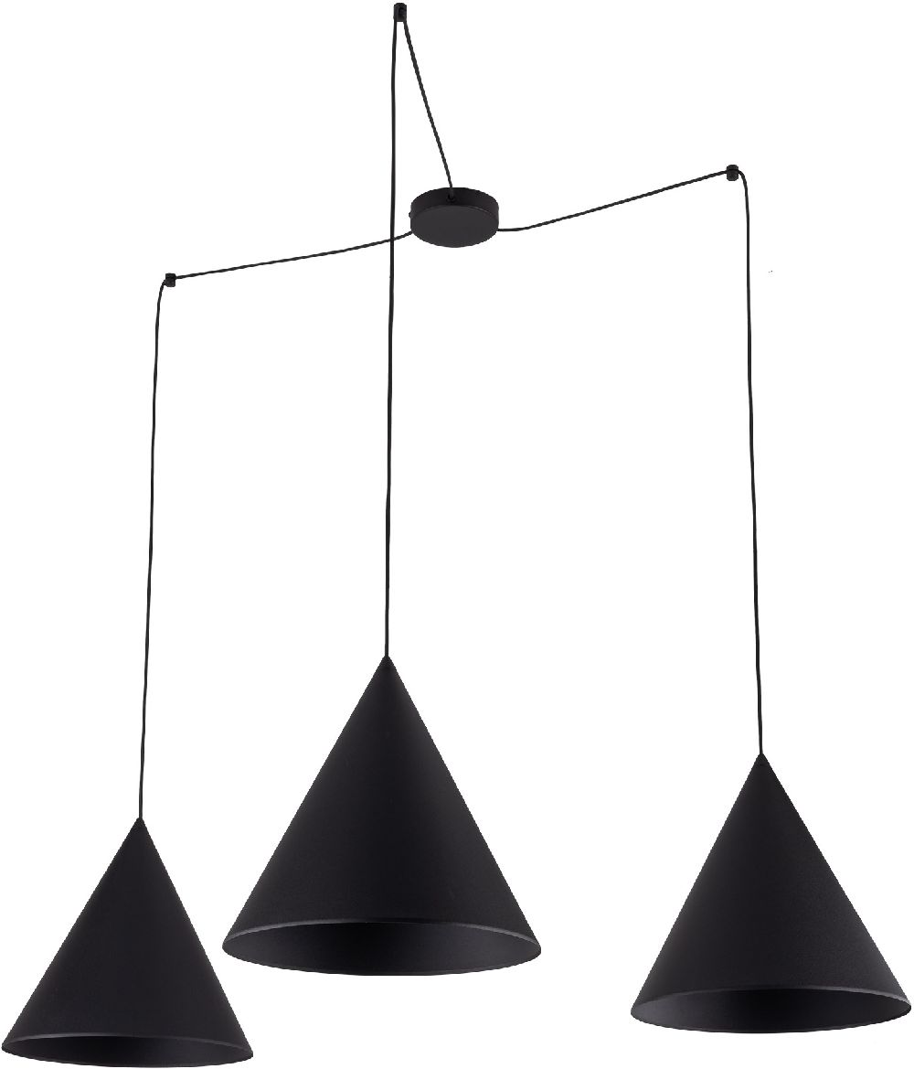 TK Lighting Cono závesné svietidlo 3x15 W čierna 6629