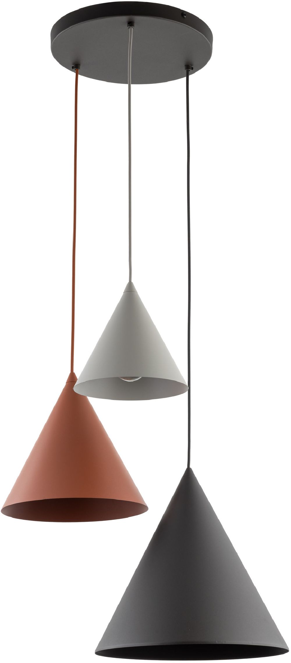 TK Lighting Cono závesné svietidlo 3x15 W čierna 6633