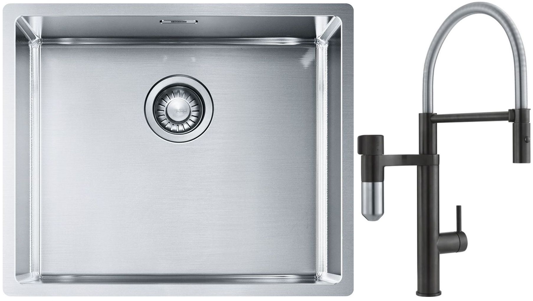 Súprava kuchynská batéria Franke Vital Semi-Pro 120.0621.313, nerezový drez Franke Box 127.0453.656